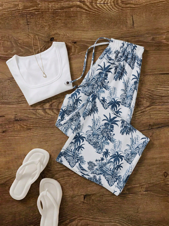 Pantaloni SHEIN, albastru