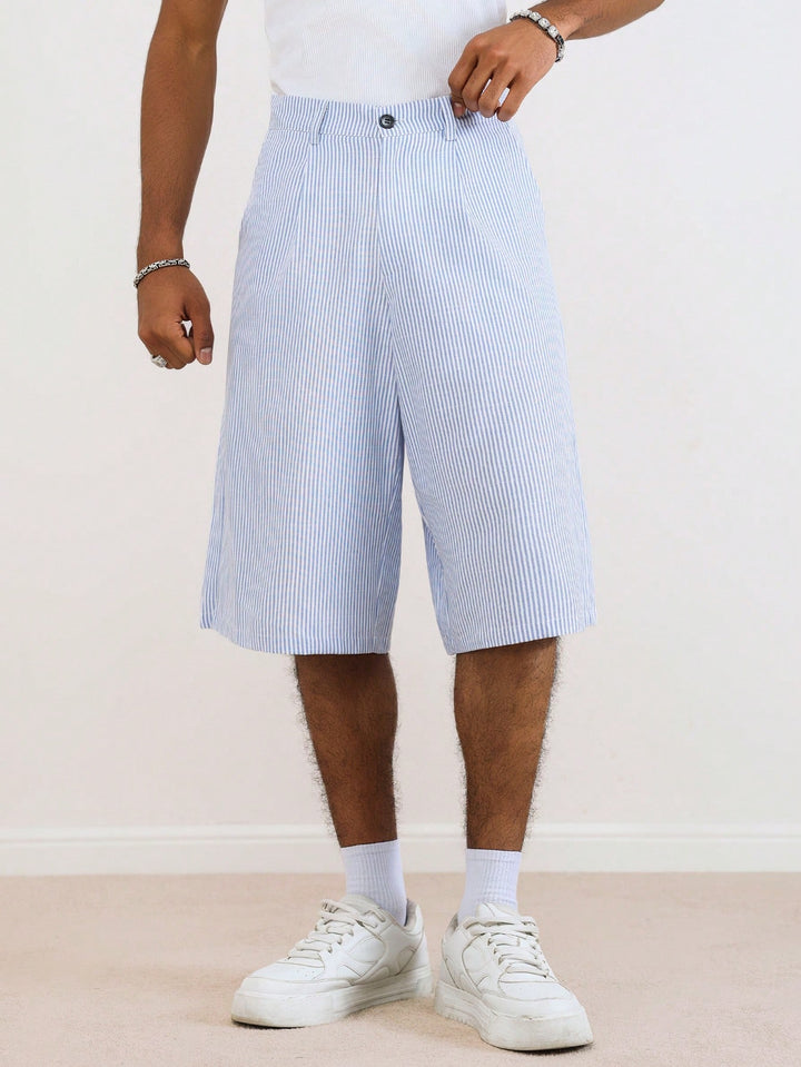Pantaloni scurți SHEIN, albastru