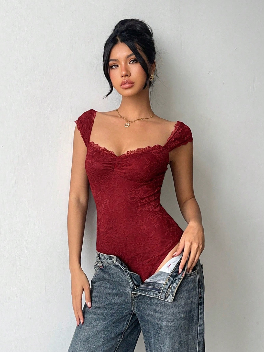 Body SHEIN, vișiniu