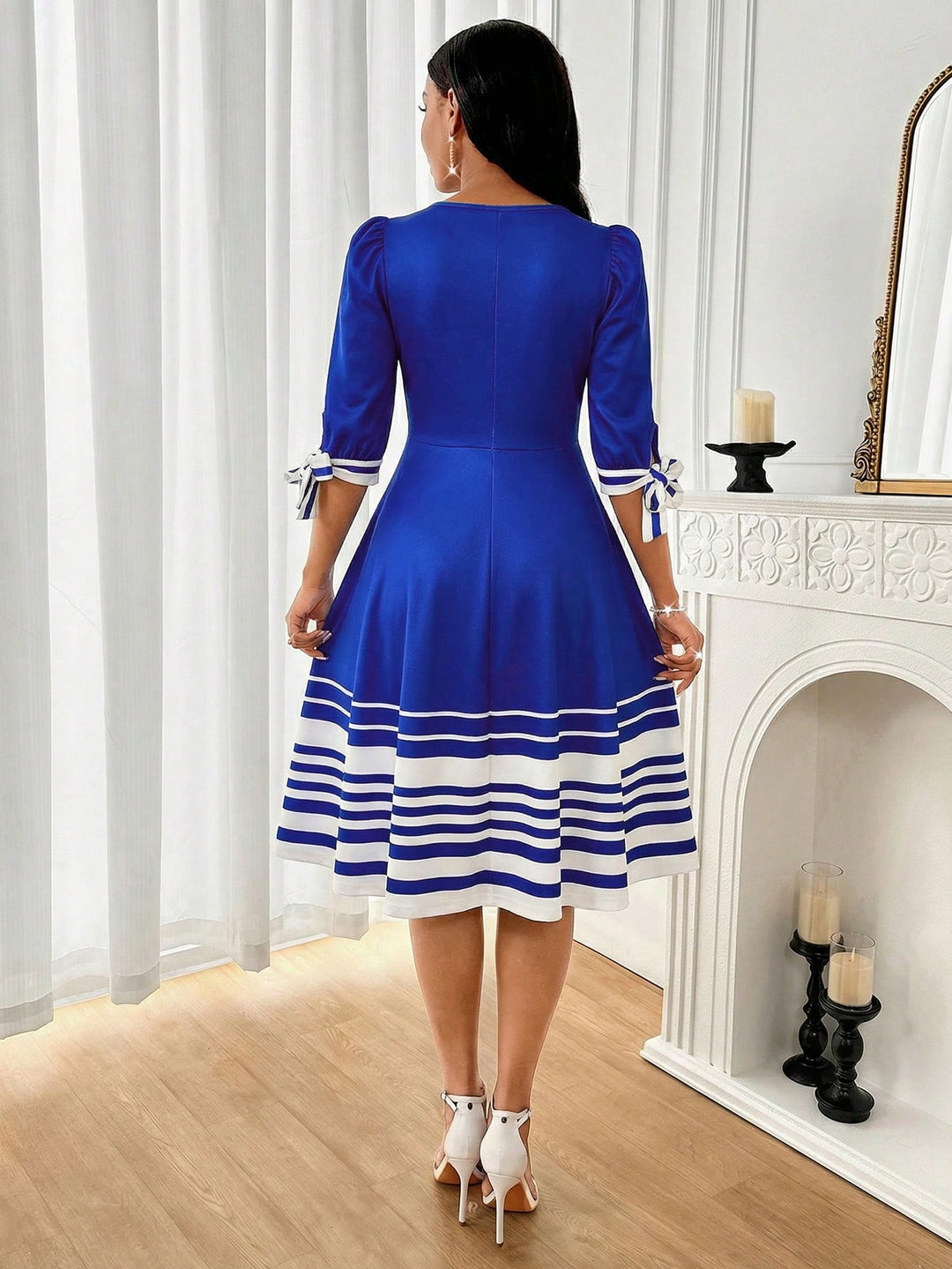 Rochie midi SHEIN, albastru