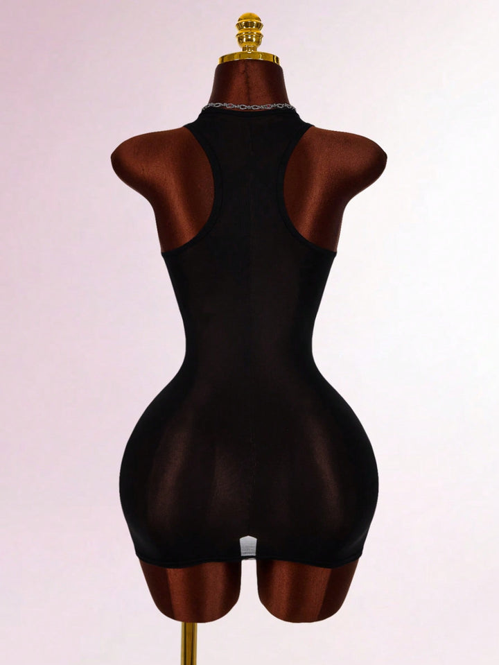 Rochie mini SHEIN, argintiu