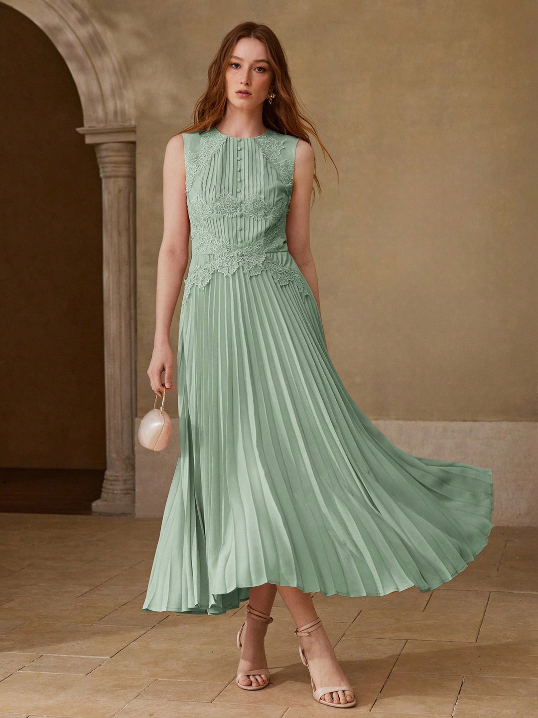 Rochie midi SHEIN, verde