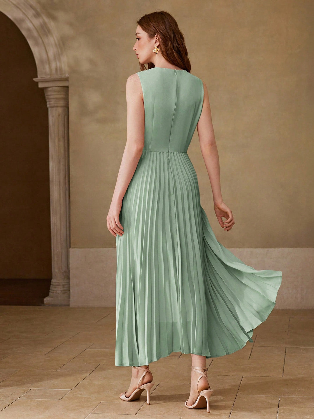 Rochie midi SHEIN, verde