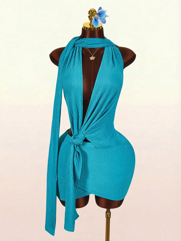Rochie mini SHEIN, albastru