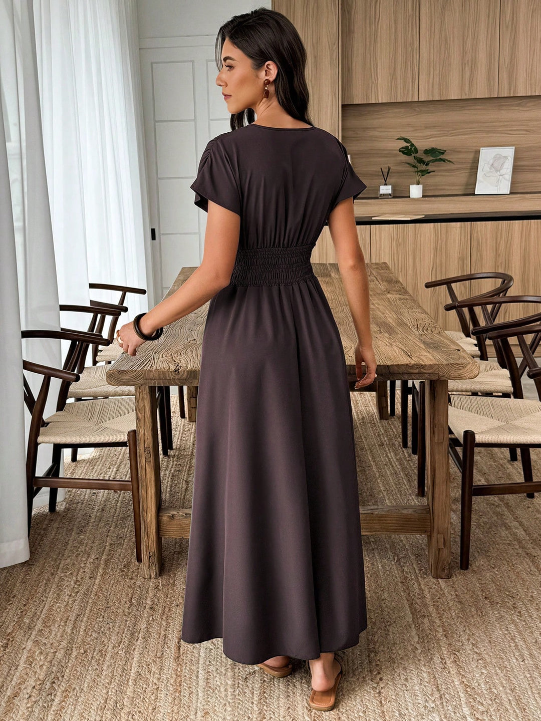 Rochie maxi SHEIN, maro