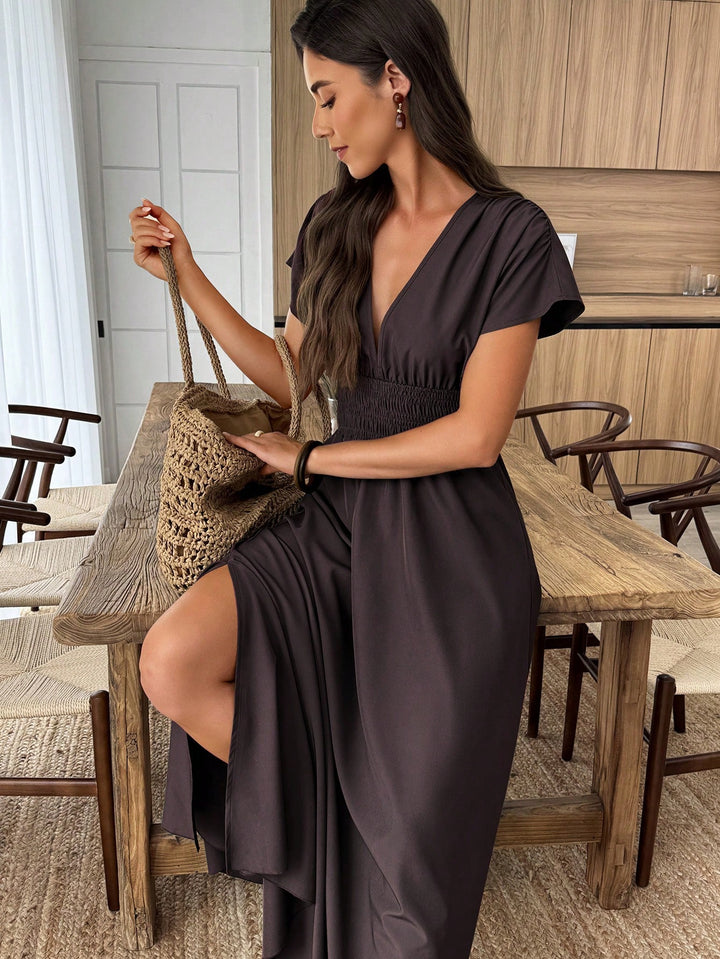 Rochie maxi SHEIN, maro