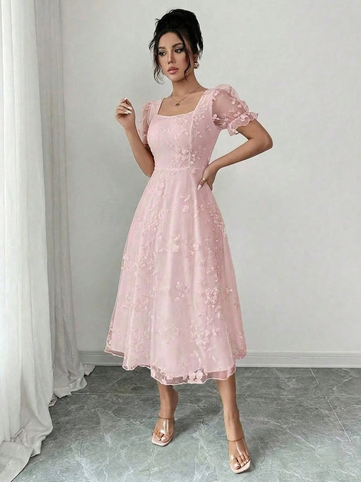 Rochie midi SHEIN, roz