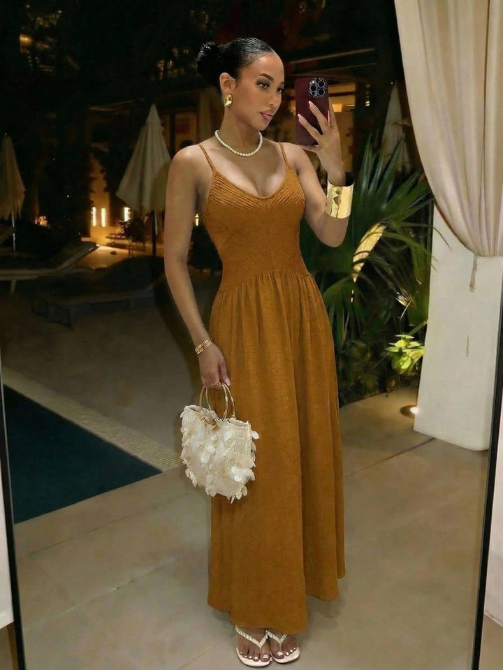 Rochie maxi SHEIN, maro