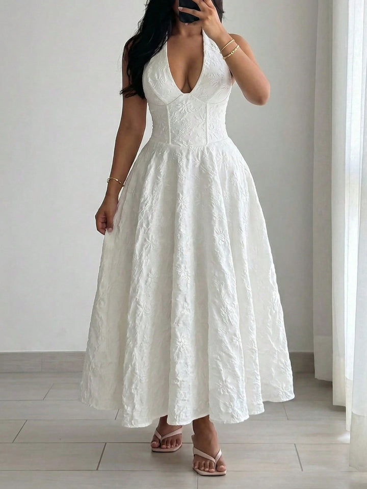 Rochie maxi SHEIN, alb