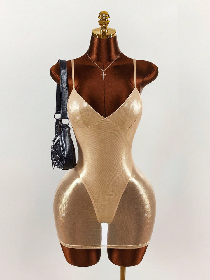 Rochie mini SHEIN, auriu