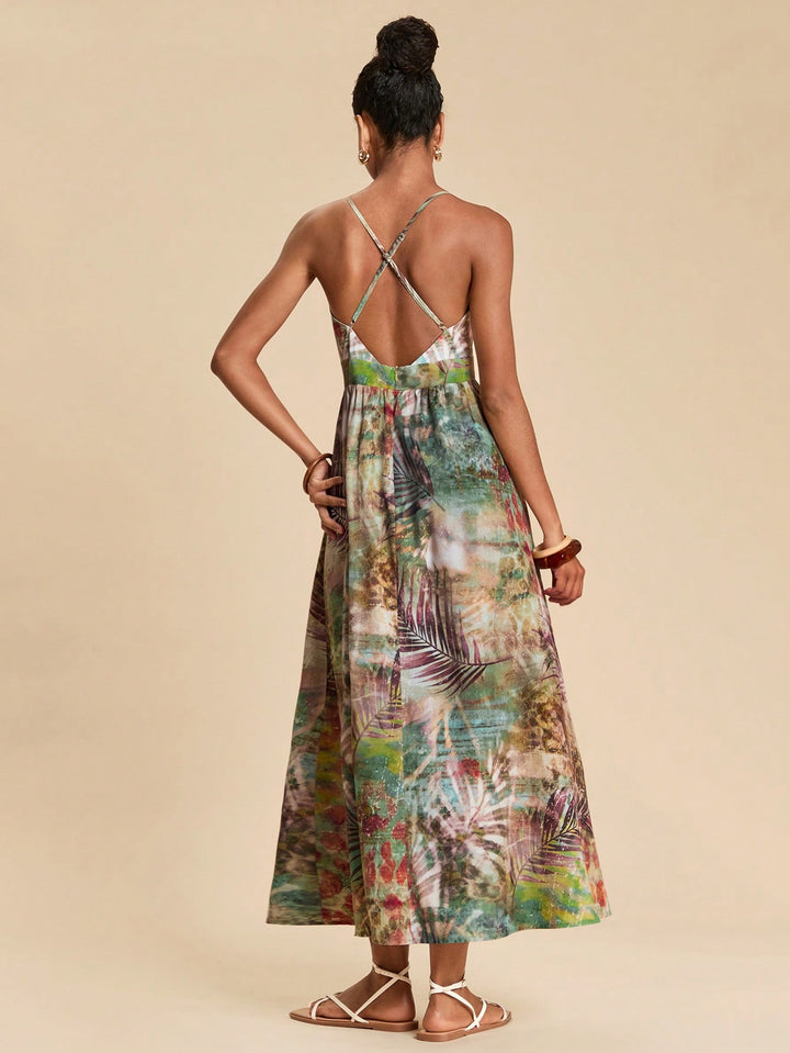 Rochie maxi SHEIN, verde