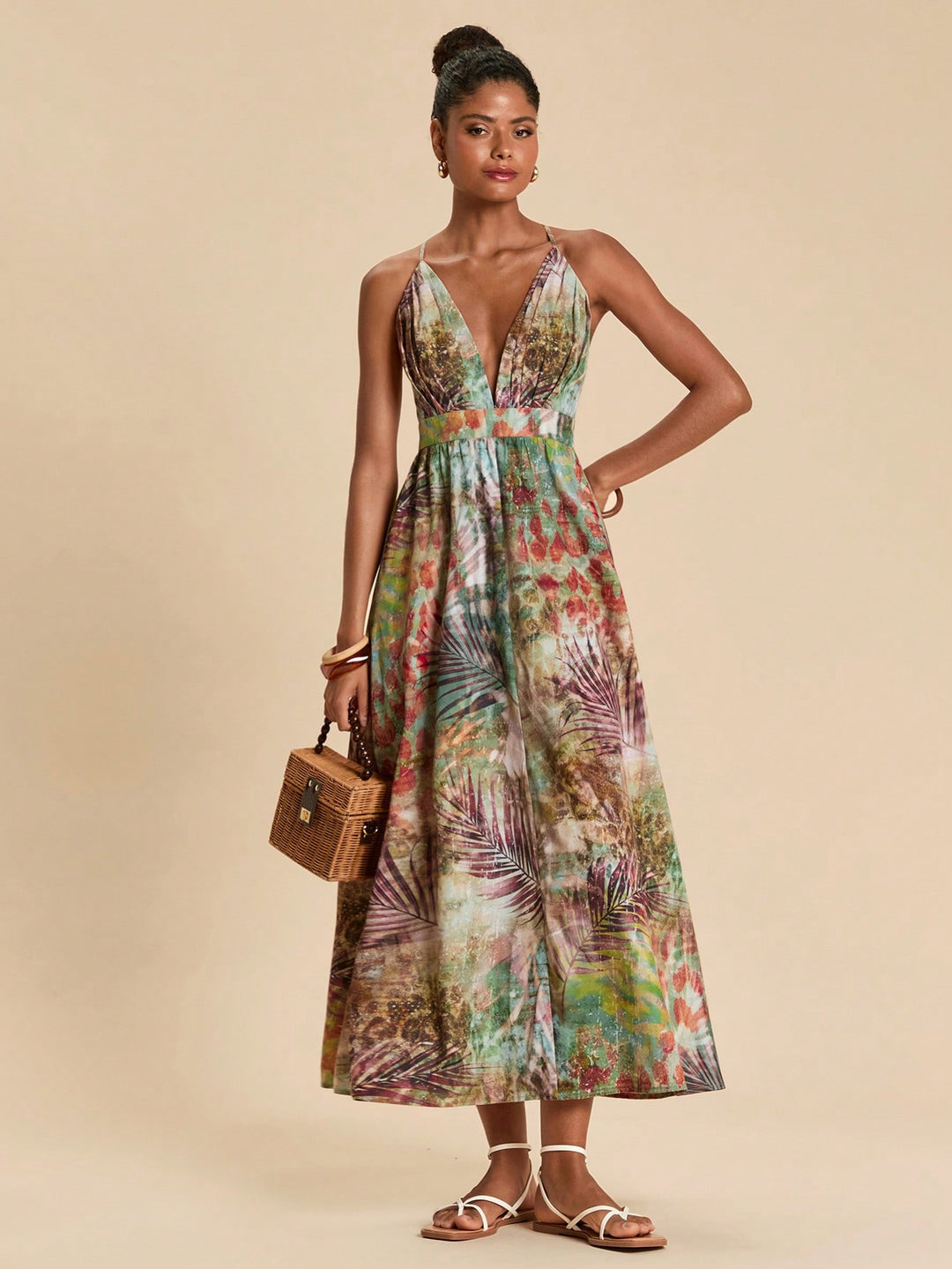 Rochie maxi SHEIN, verde