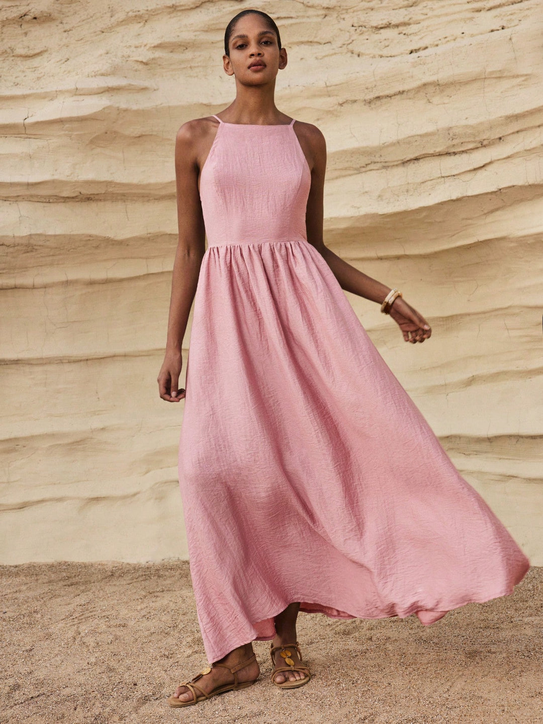 Rochie maxi SHEIN, roz