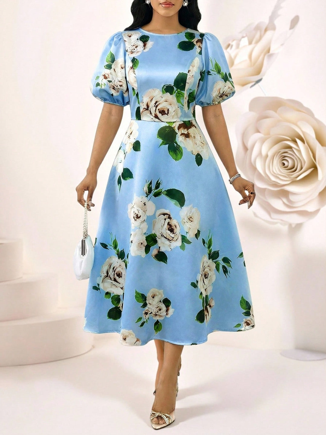 Rochie midi SHEIN, albastru