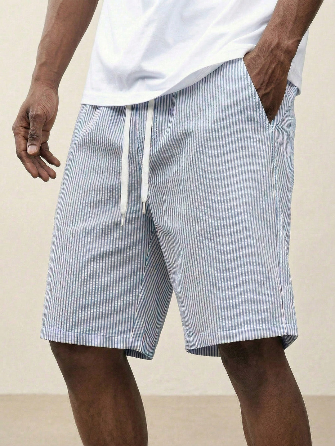 Pantaloni scurți SHEIN, albastru