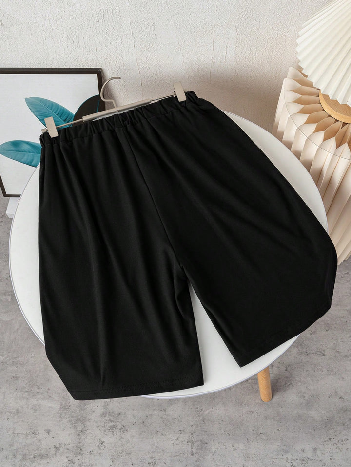 Pantaloni scurți SHEIN, negru