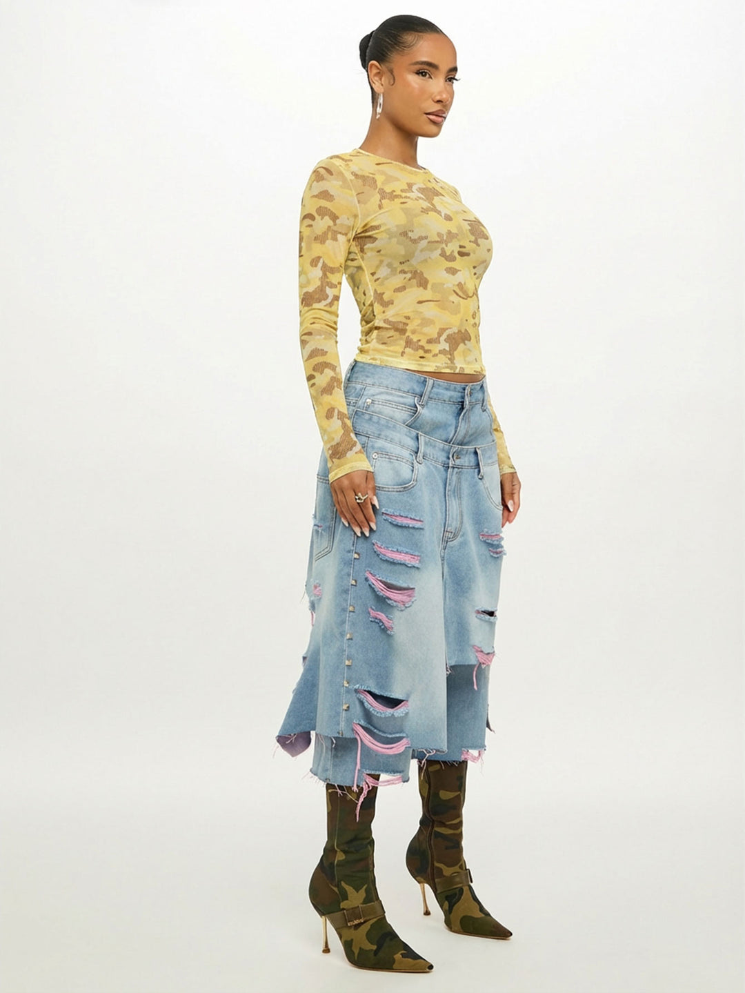 Top SHEIN, galben