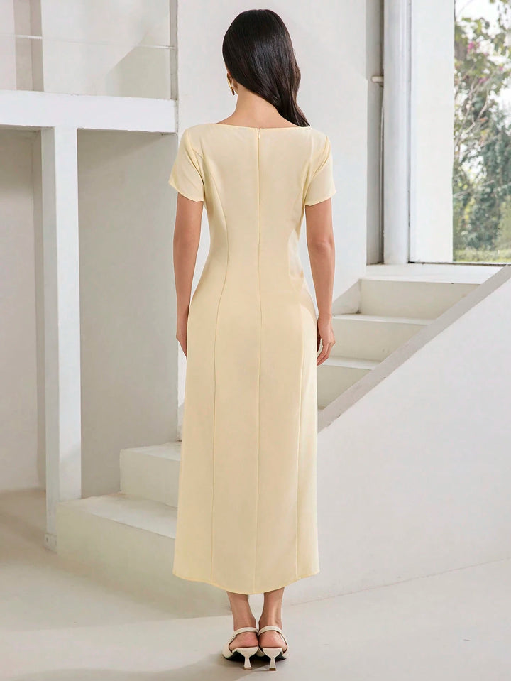Rochie maxi SHEIN, crem
