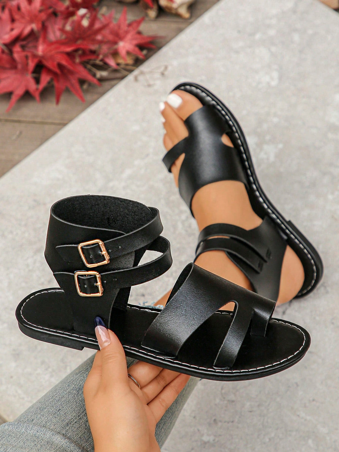 Sandale SHEIN, negru