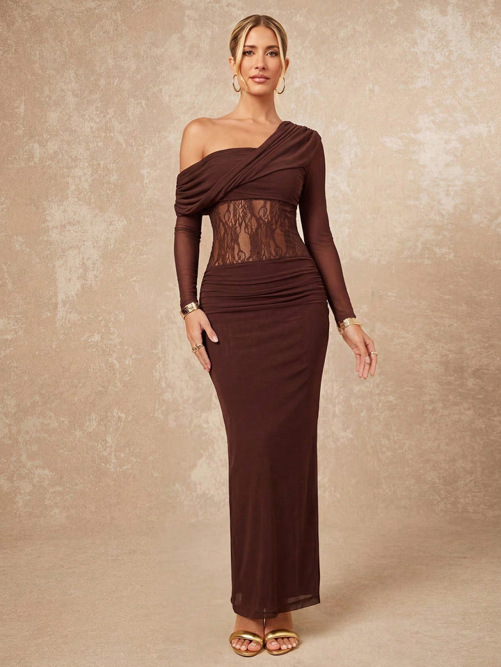 Rochie maxi SHEIN, maro