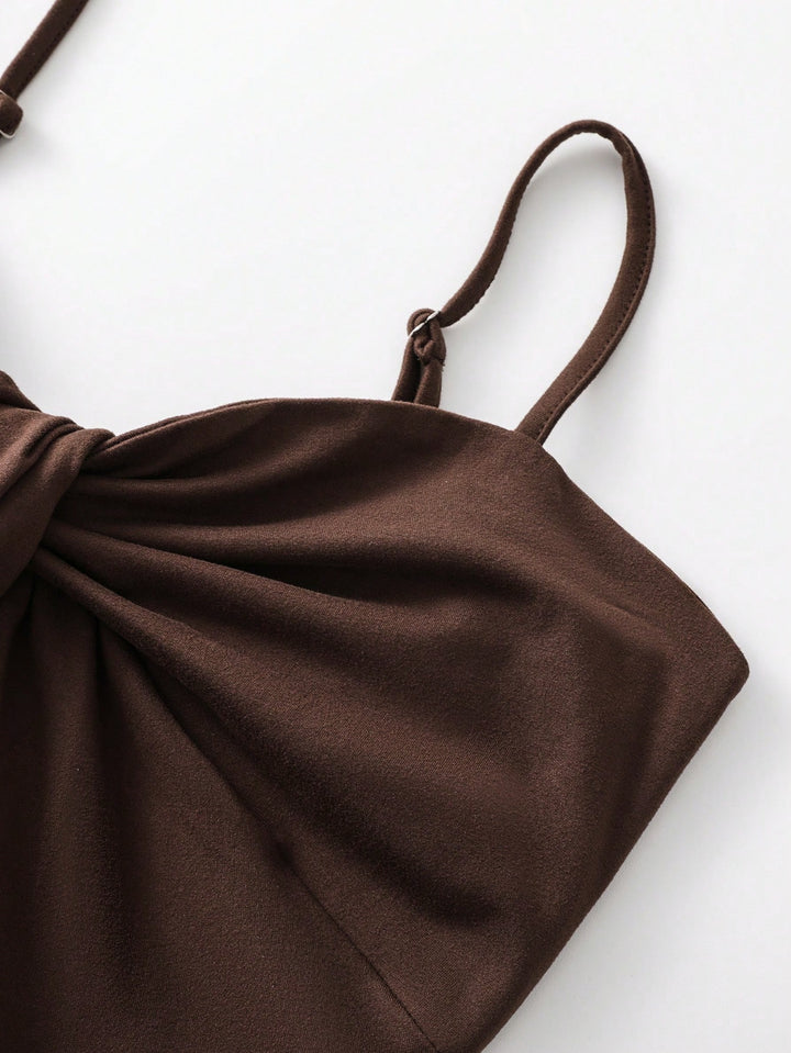 Rochie maxi SHEIN, maro