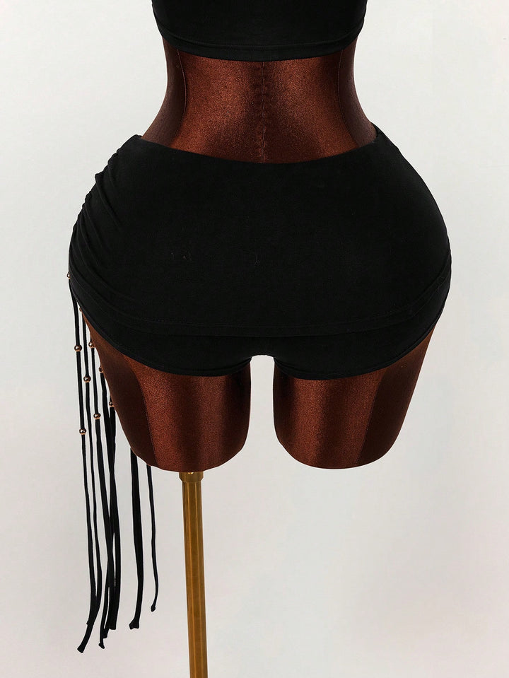 Pantaloni scurți SHEIN, negru