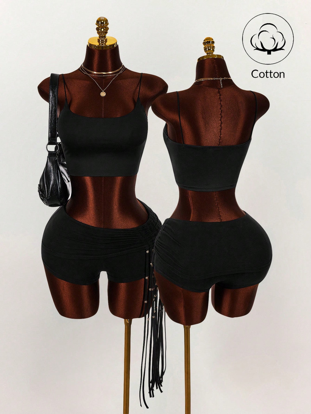 Pantaloni scurți SHEIN, negru