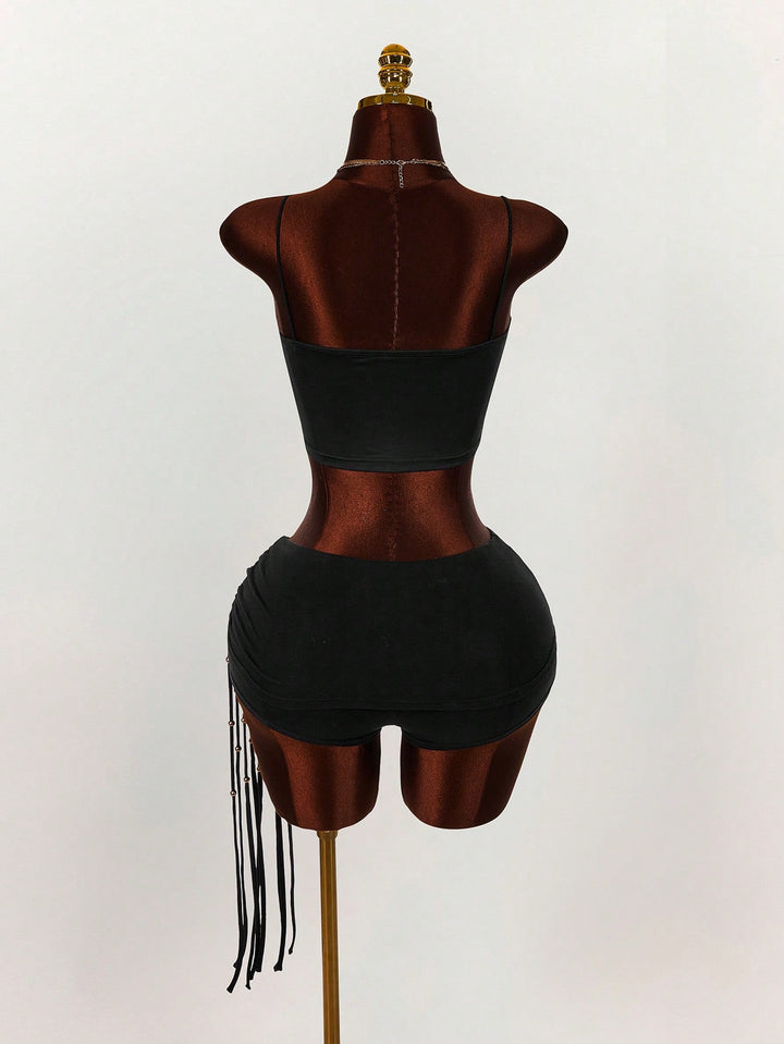 Pantaloni scurți SHEIN, negru