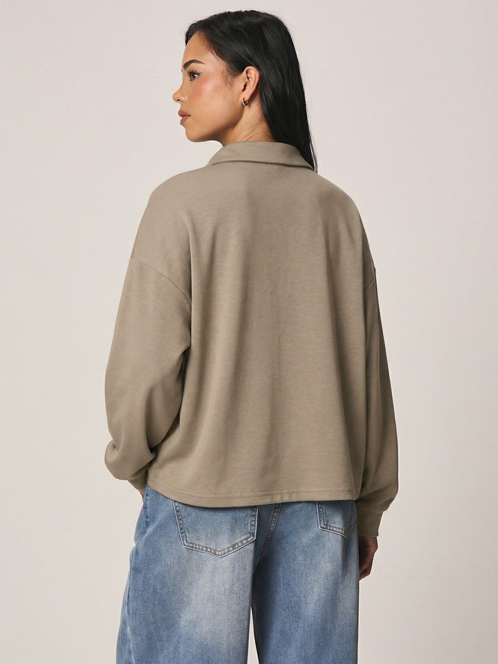 Top SHEIN, kaki