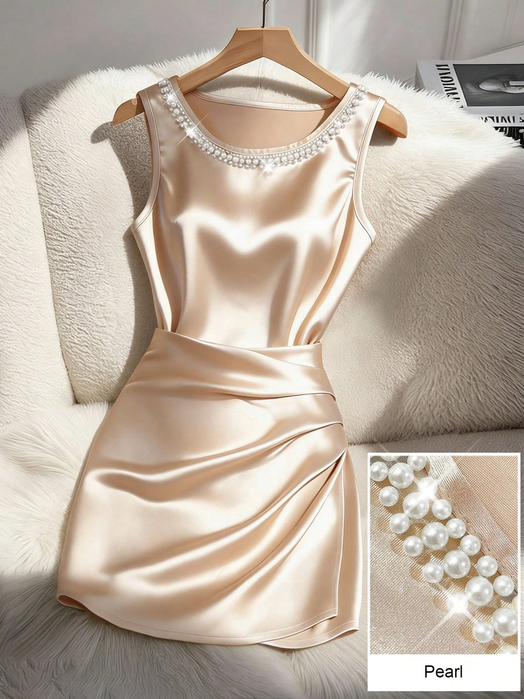 Rochie scurtă SHEIN, auriu