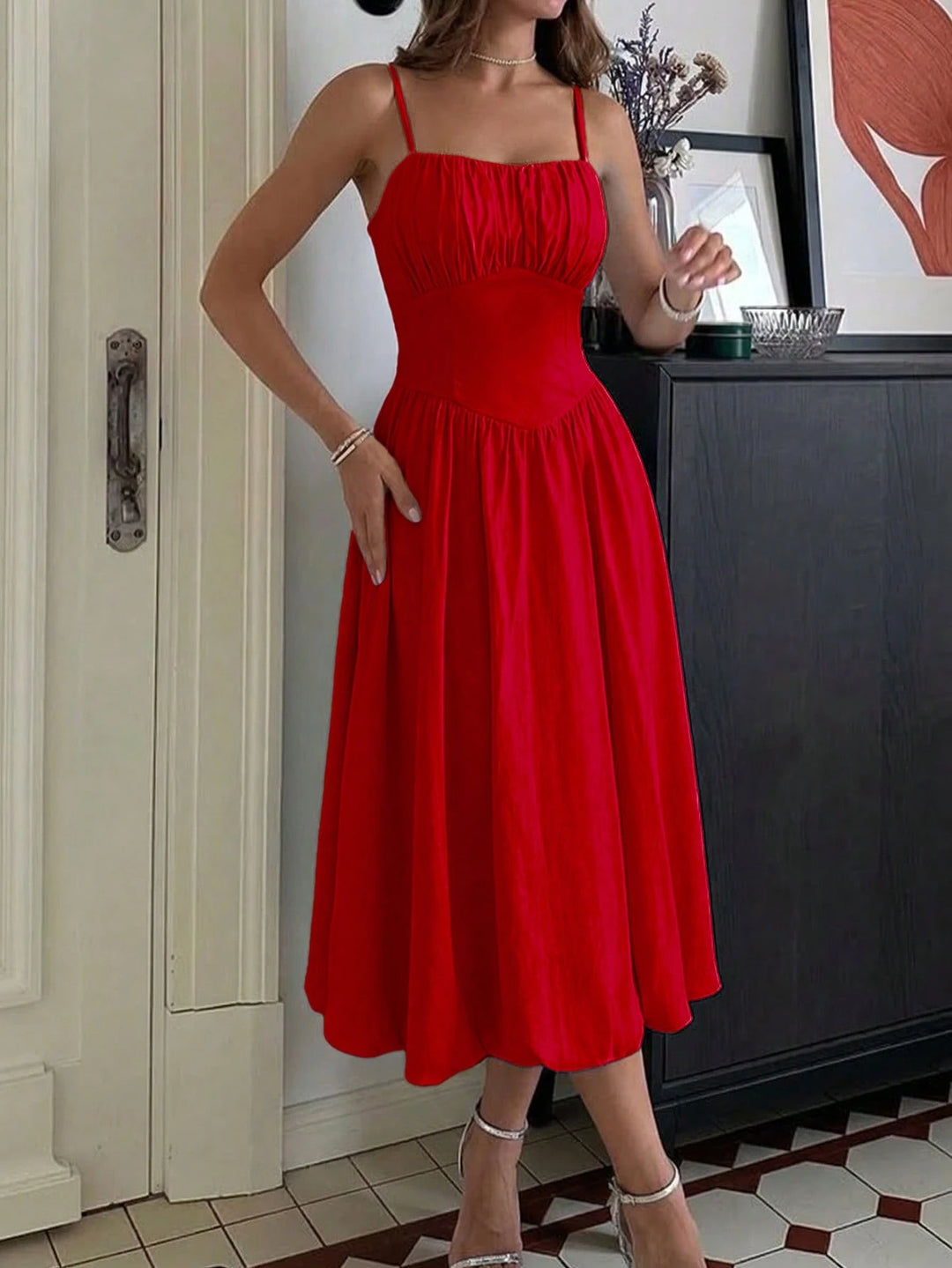 Rochie maxi SHEIN, roșu