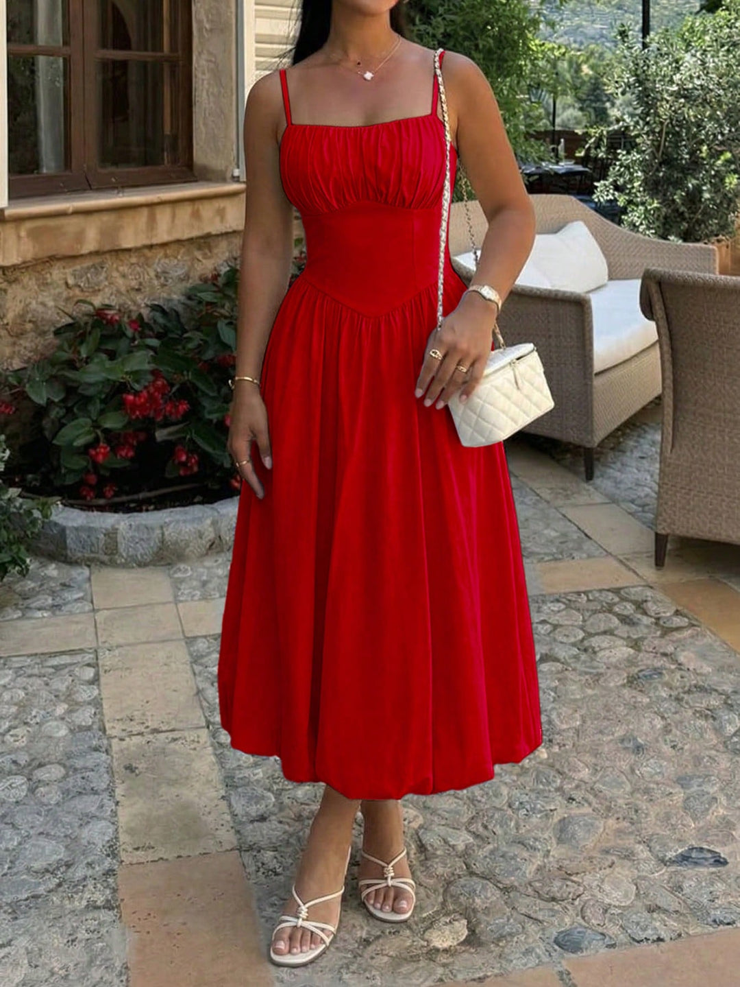 Rochie maxi SHEIN, roșu