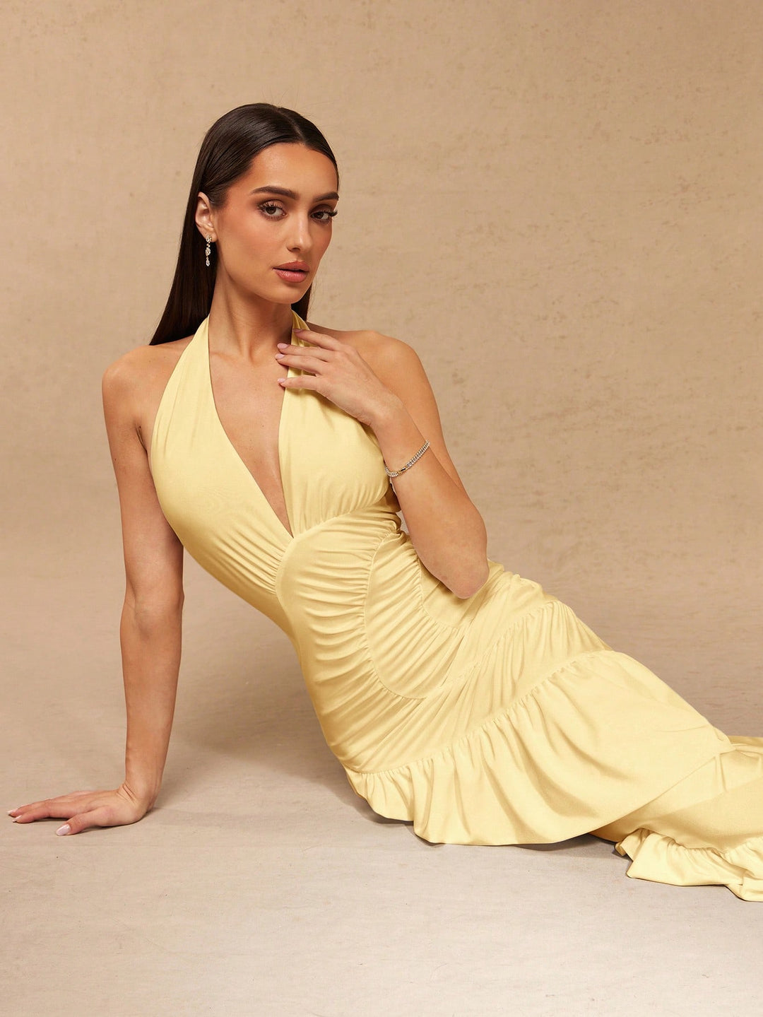 Rochie maxi SHEIN, galben