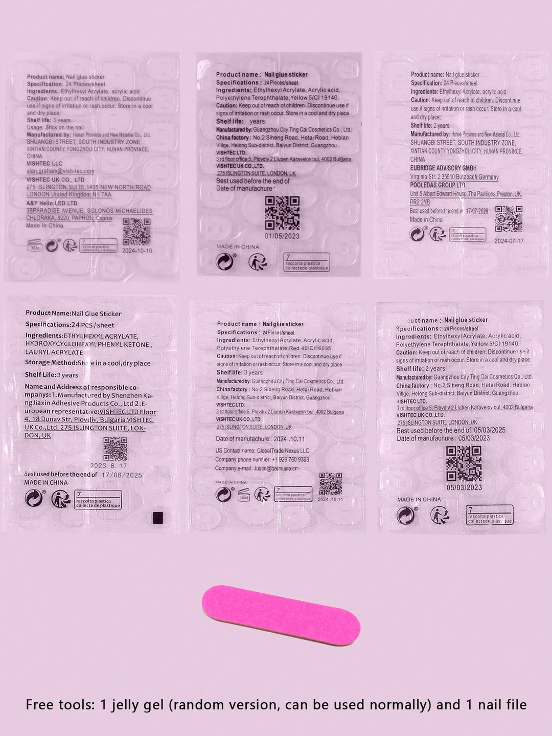 Unghii false adezive SHEIN, mix culori