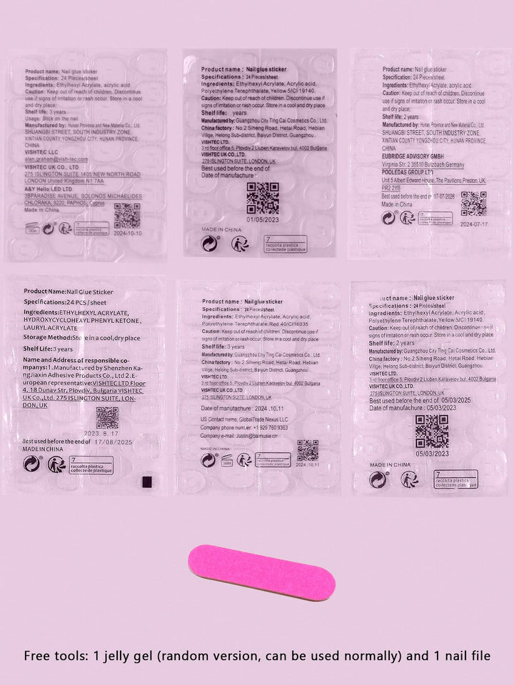 Unghii false adezive SHEIN, mix culori