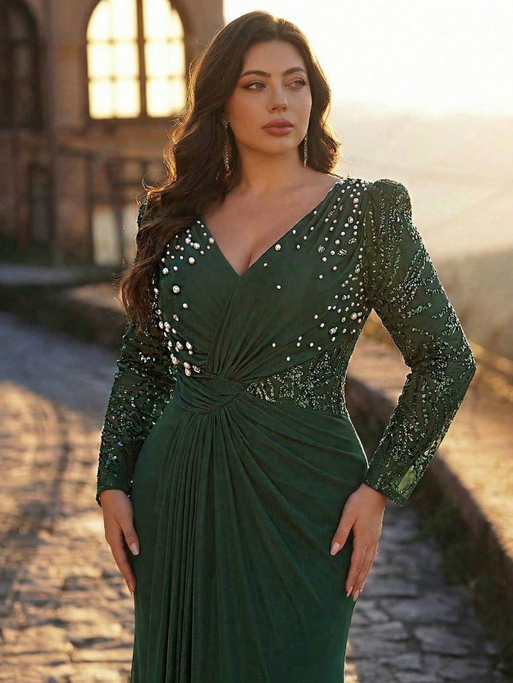 Rochie de ocazie SHEIN, verde