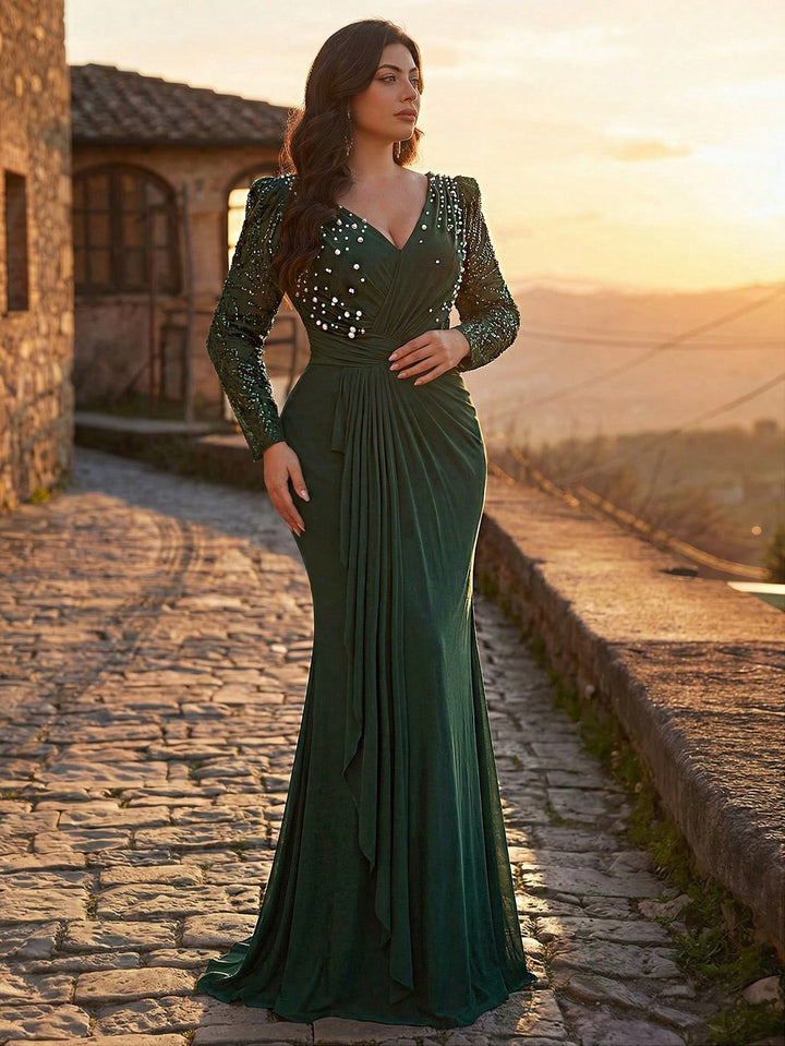 Rochie de ocazie SHEIN, verde