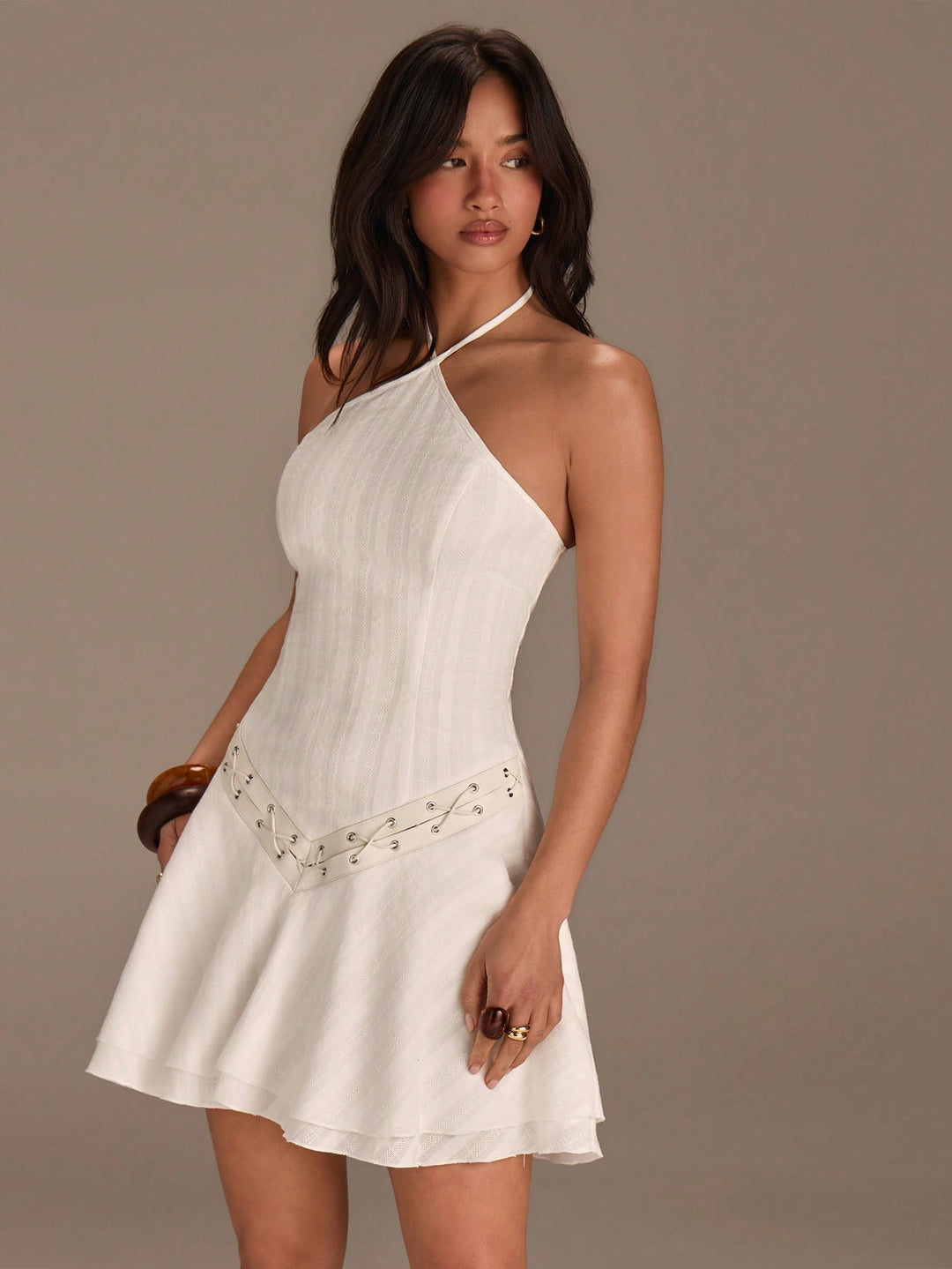 Rochie mini SHEIN, alb