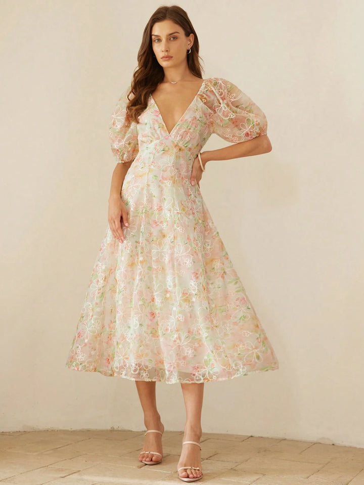 Rochie midi SHEIN, mix culori