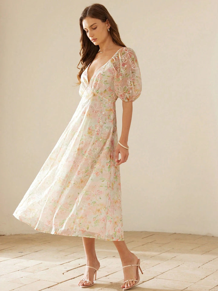 Rochie midi SHEIN, mix culori