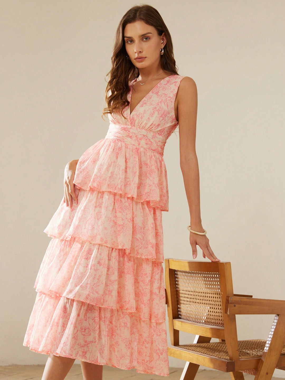 Rochie maxi SHEIN, roz