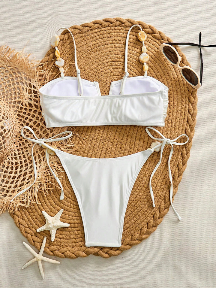 Set bikini SHEIN, alb