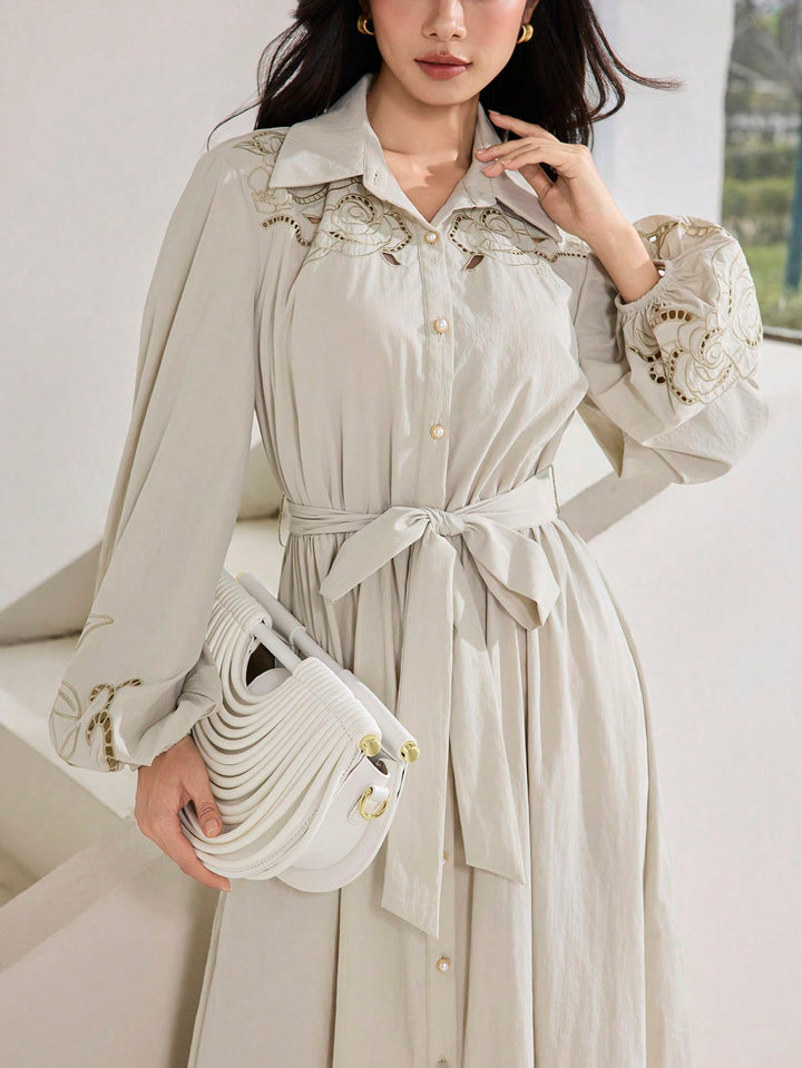 Rochie maxi SHEIN, kaki