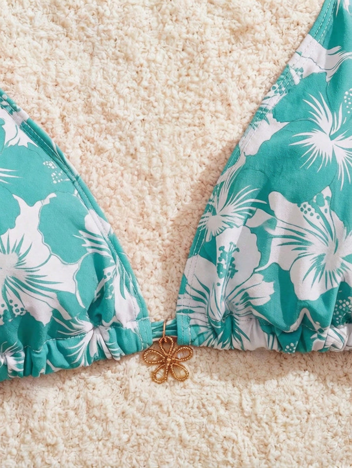 Set bikini de baie SHEIN, verde