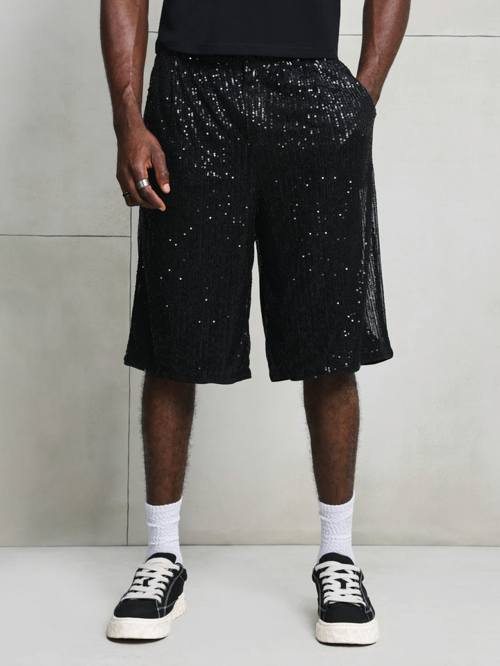 Pantaloni scurți SHEIN, negru