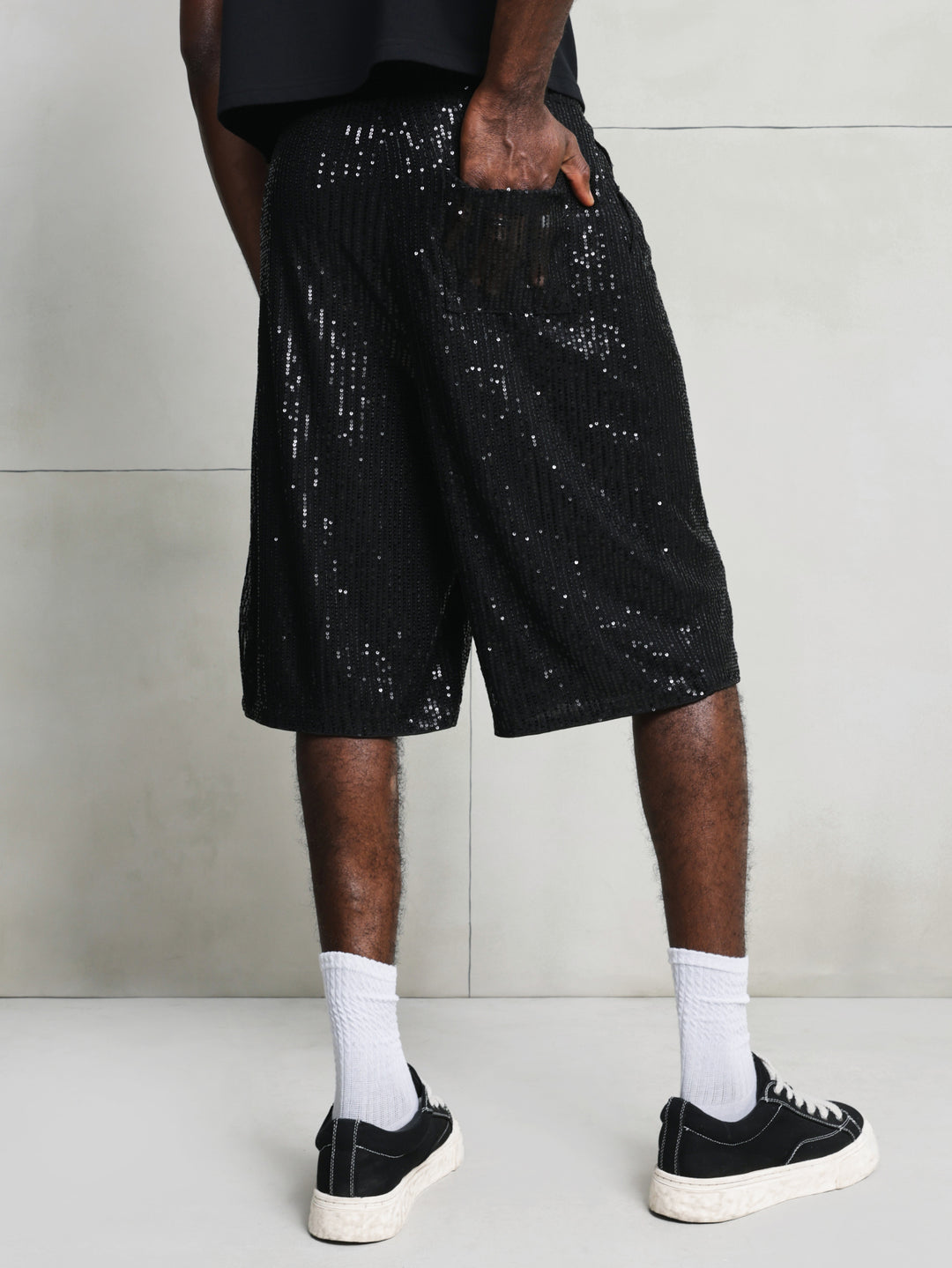 Pantaloni scurți SHEIN, negru