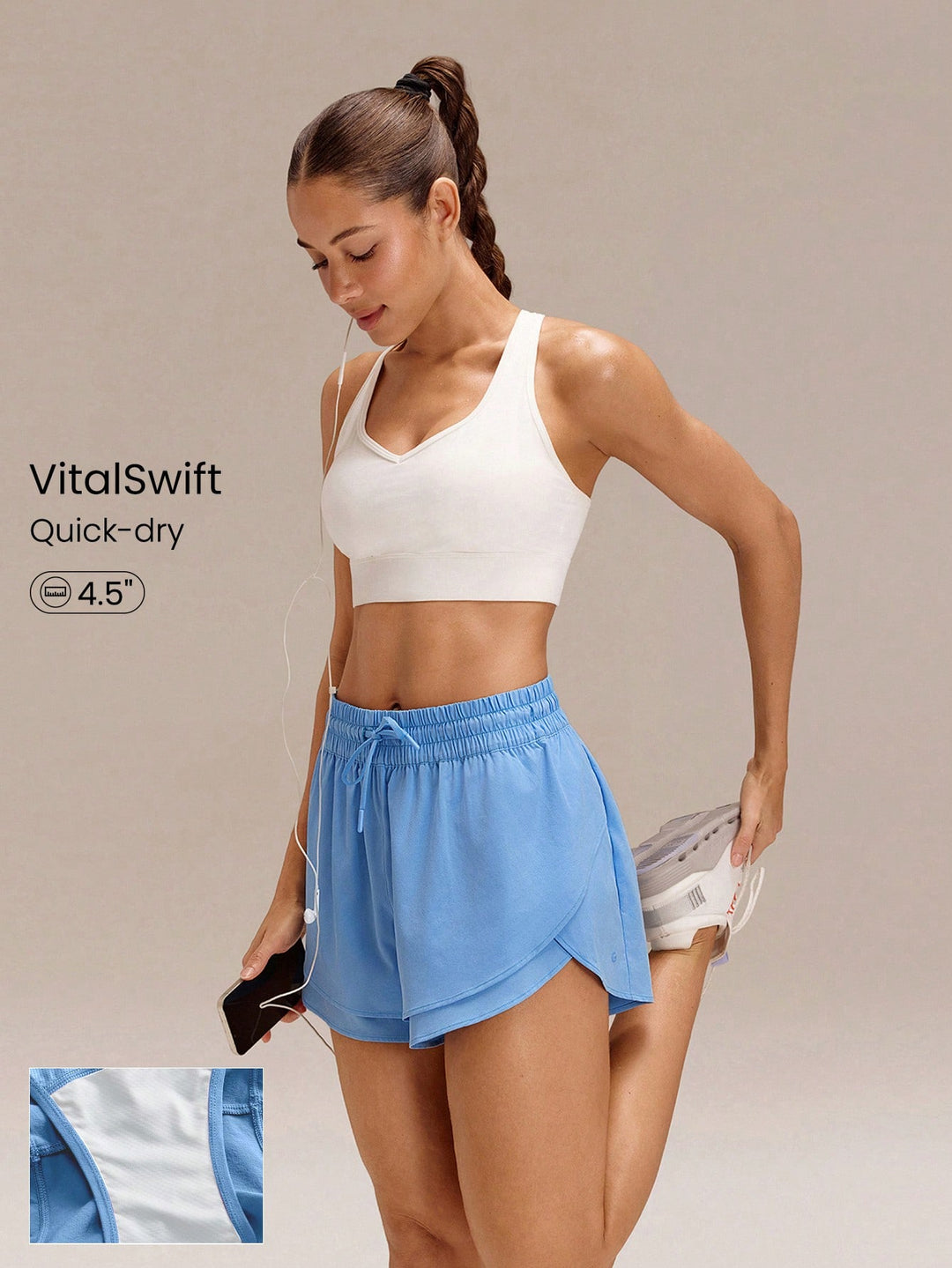 Pantaloni scurți SHEIN, albastru