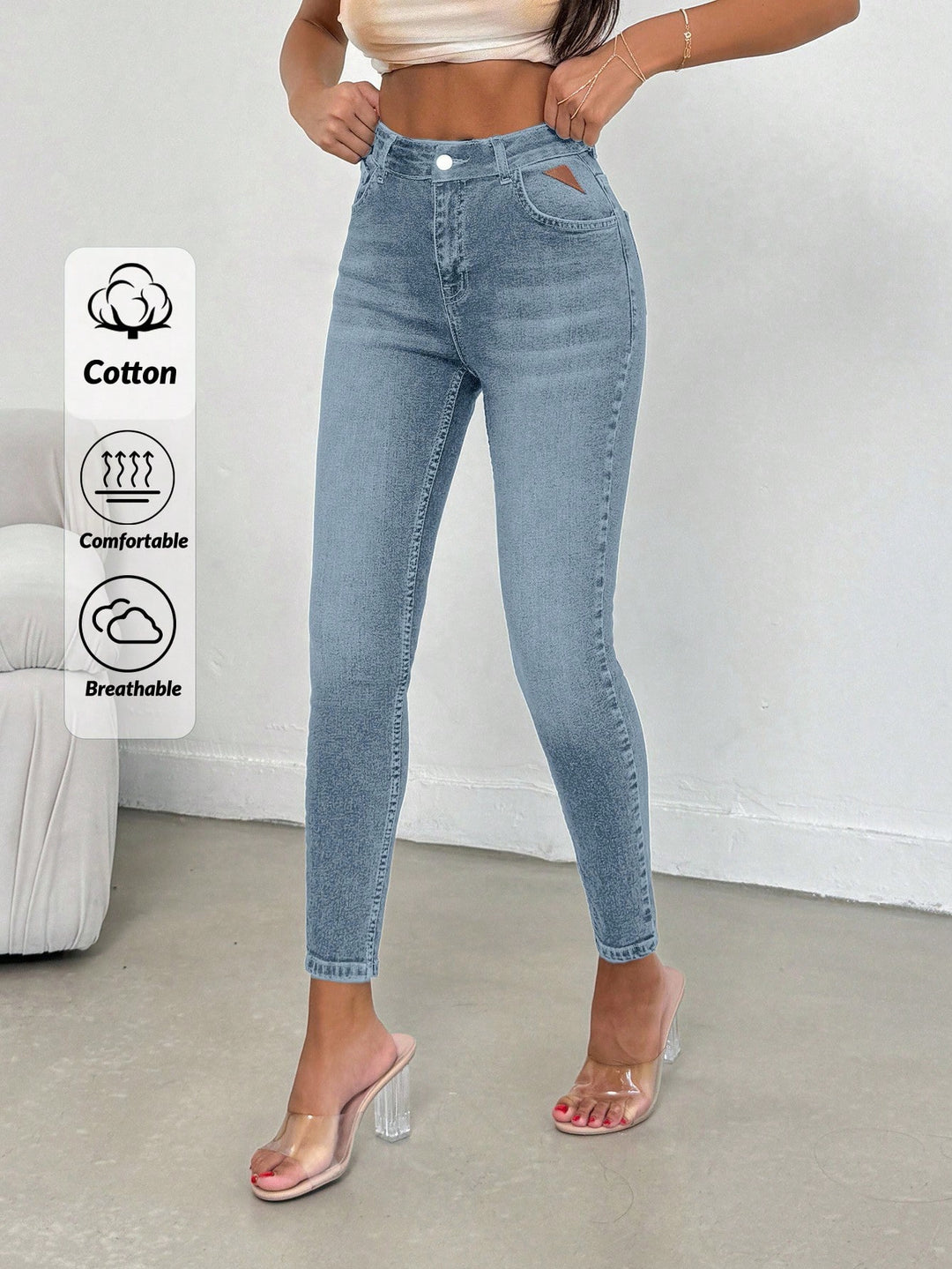 Jeans SHEIN, albastru