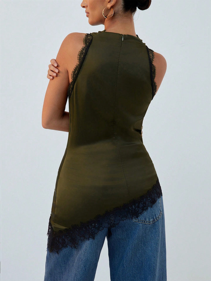 Top SHEIN, kaki