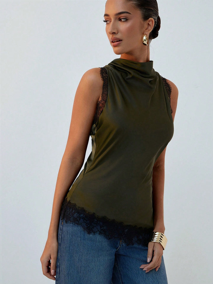 Top SHEIN, kaki